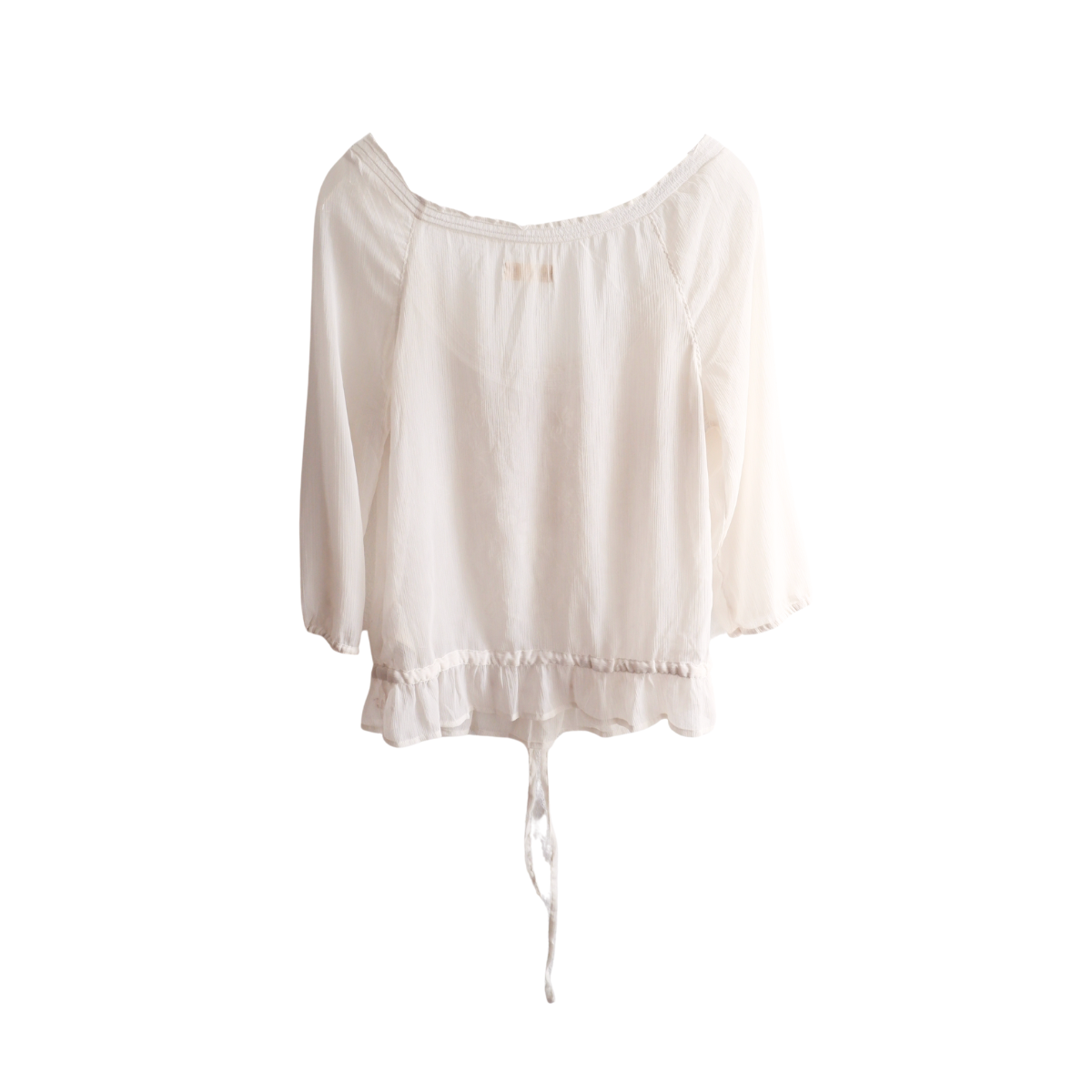 Gebroken witte blouse met bloemen
