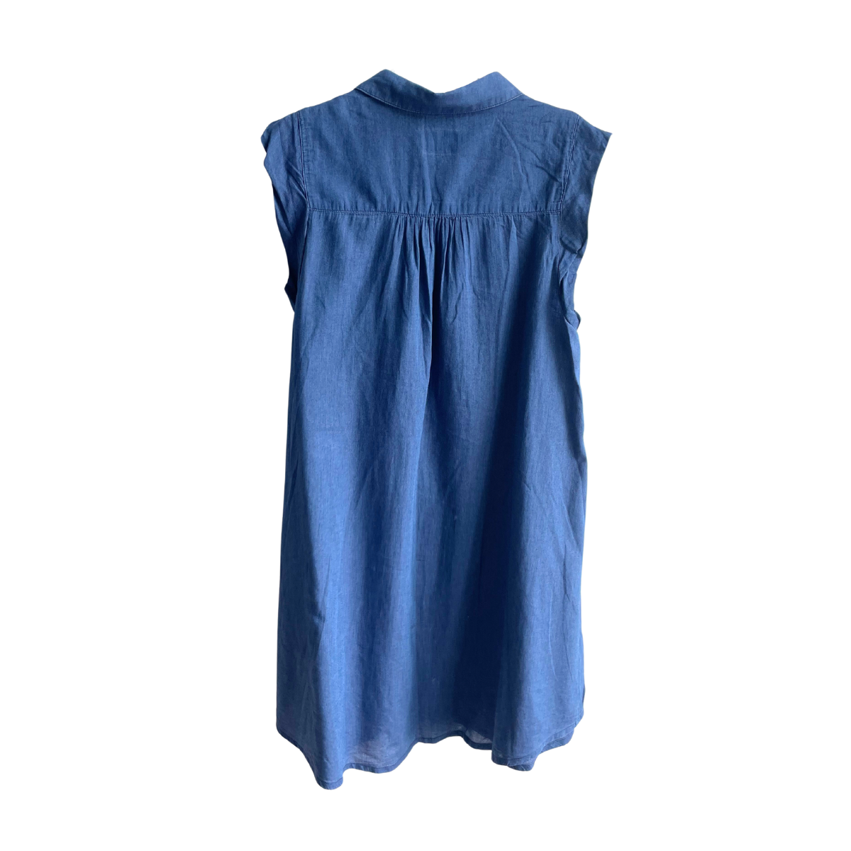Blauw luchtig katoenen kleed