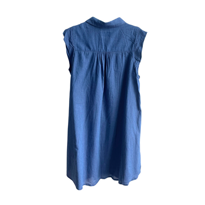 Blauw luchtig katoenen kleed
