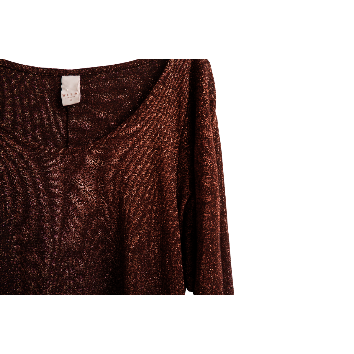 Koperkleurige shirt dress