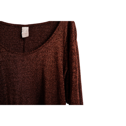 Koperkleurige shirt dress