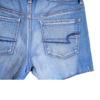 Blauwe korte jeansbroek