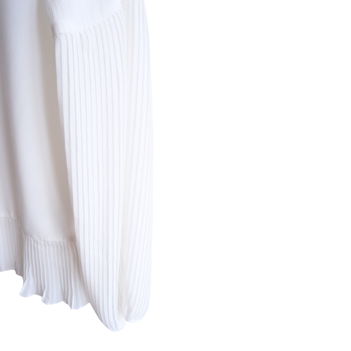 Witte blouse met plooien