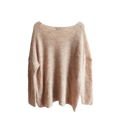 Beige sweater met alpacawol