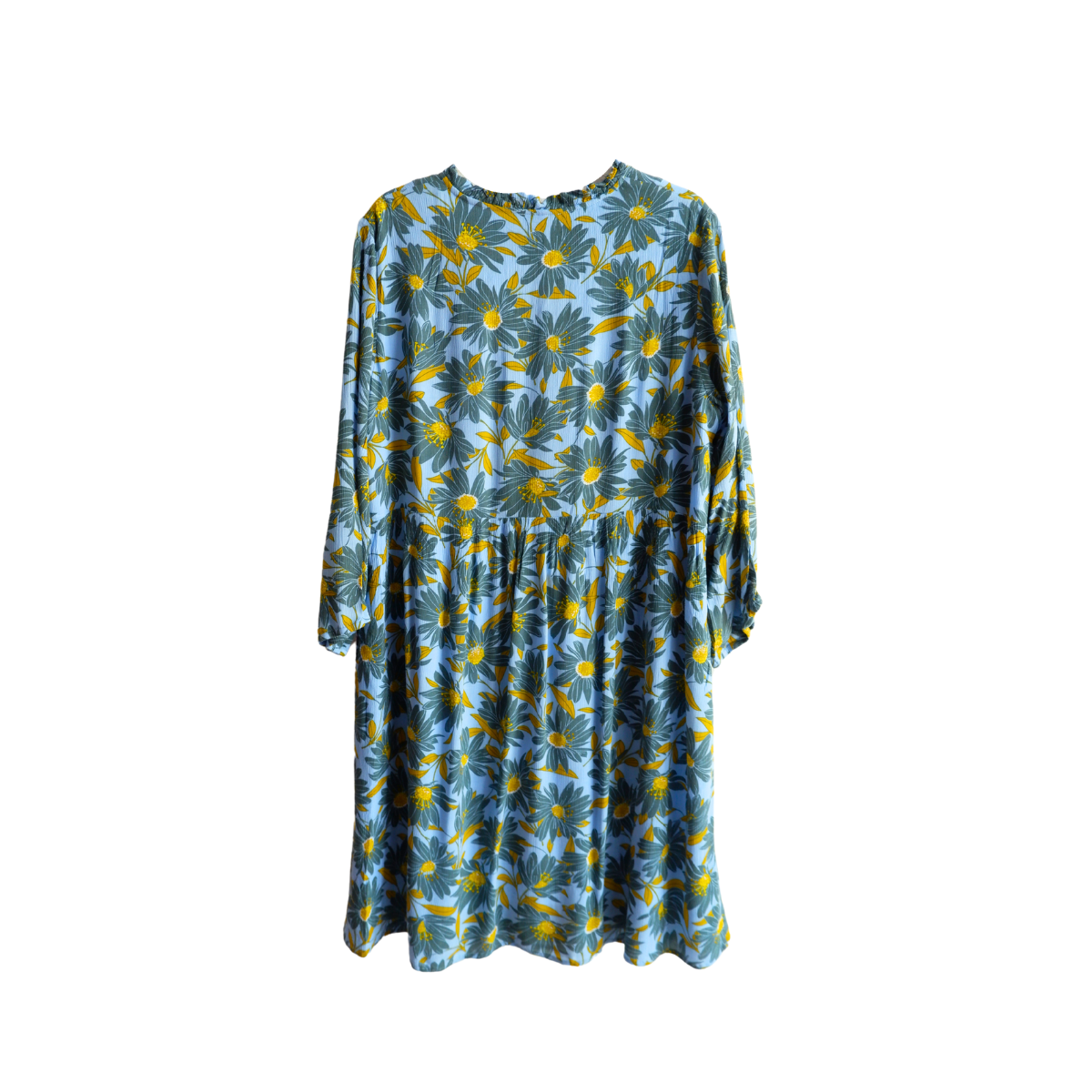 Blauwe bloemenjurk