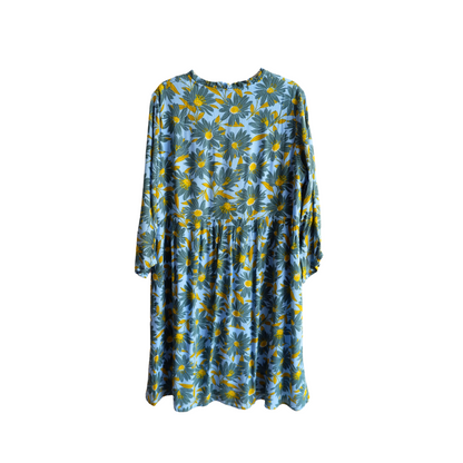 Blauwe bloemenjurk