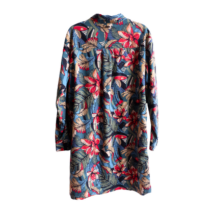 Blauw/groen hemd met bloemen Pepe Jeans