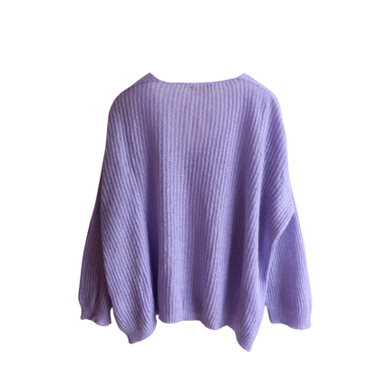 Lila trui oversized model
