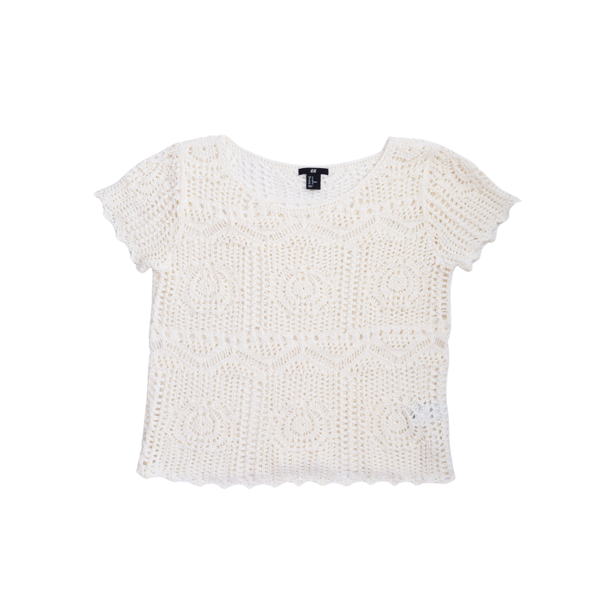 Witte gebreide T-shirt