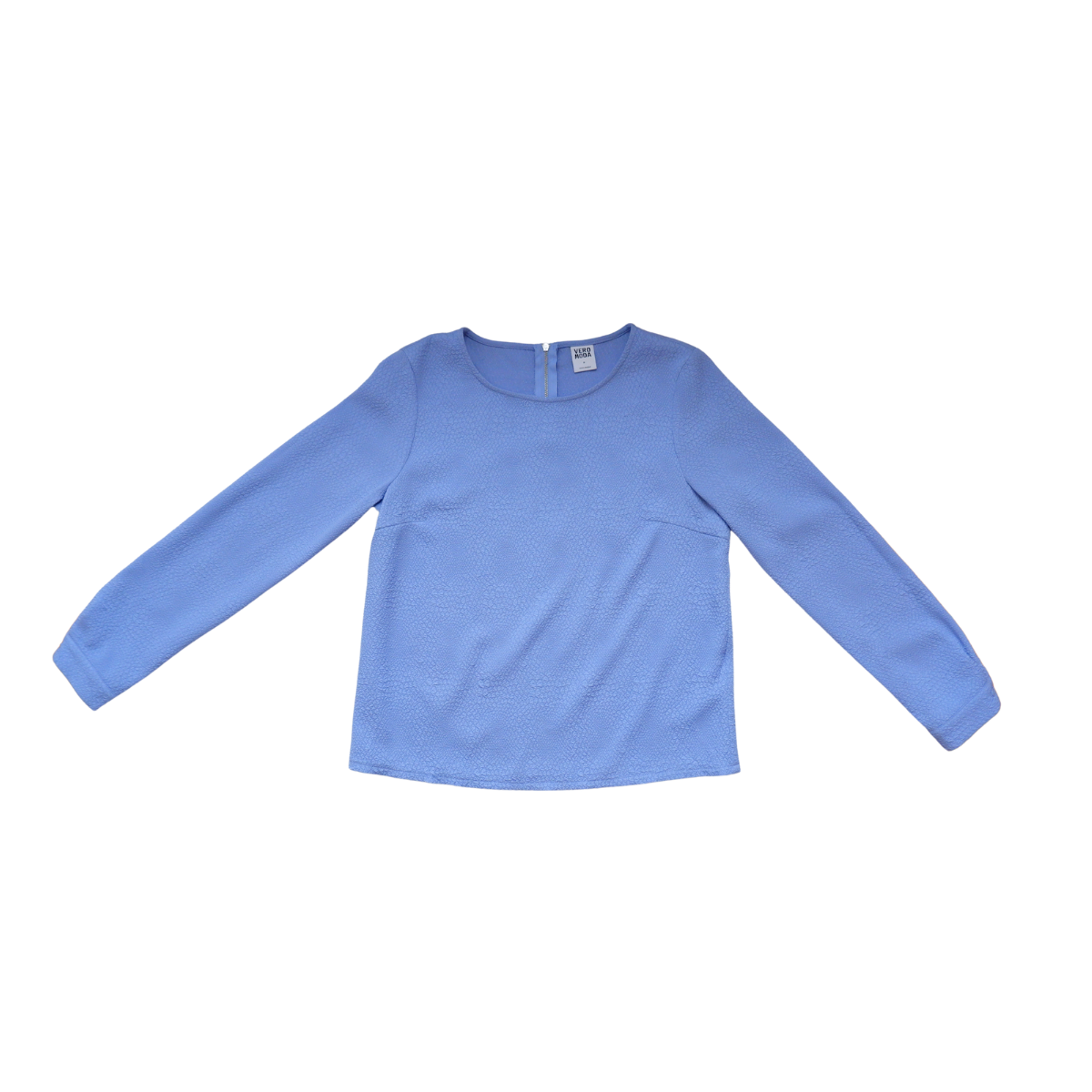 Blauwe blouse met rits