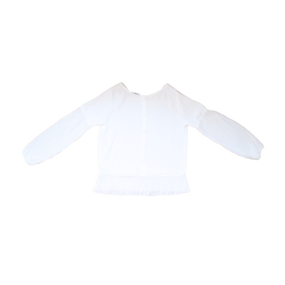 Witte blouse met plooien