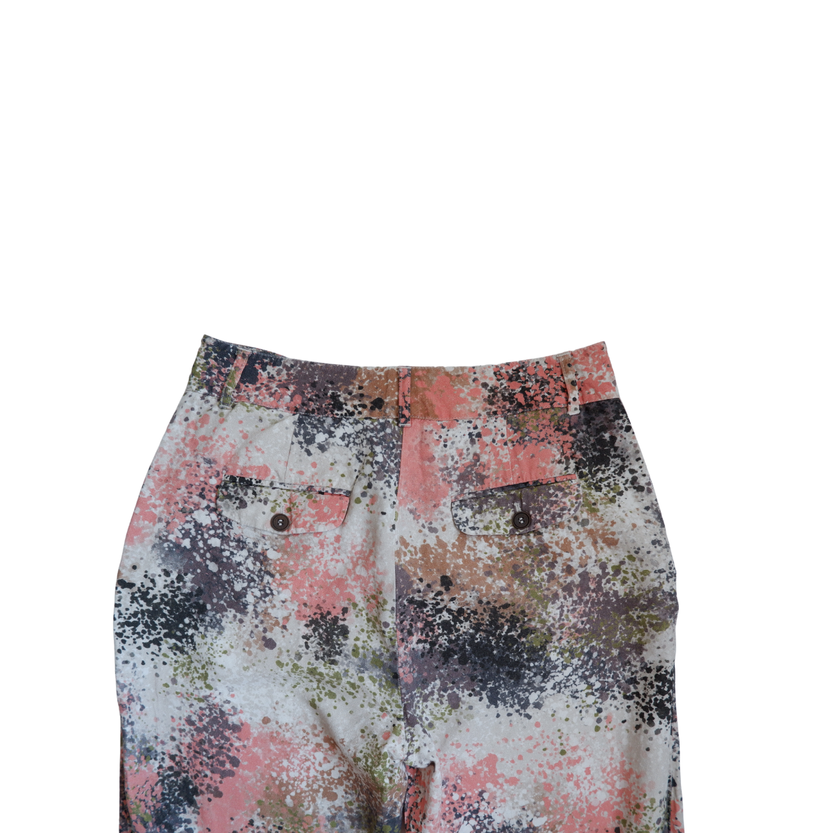 Gestipte broek pastelkleuren