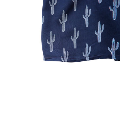 Blauwe rok met cactussen