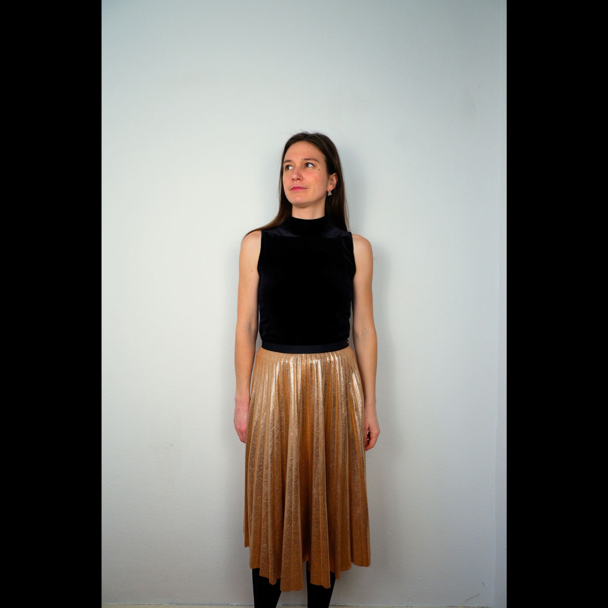 Zalmroze glitter rok