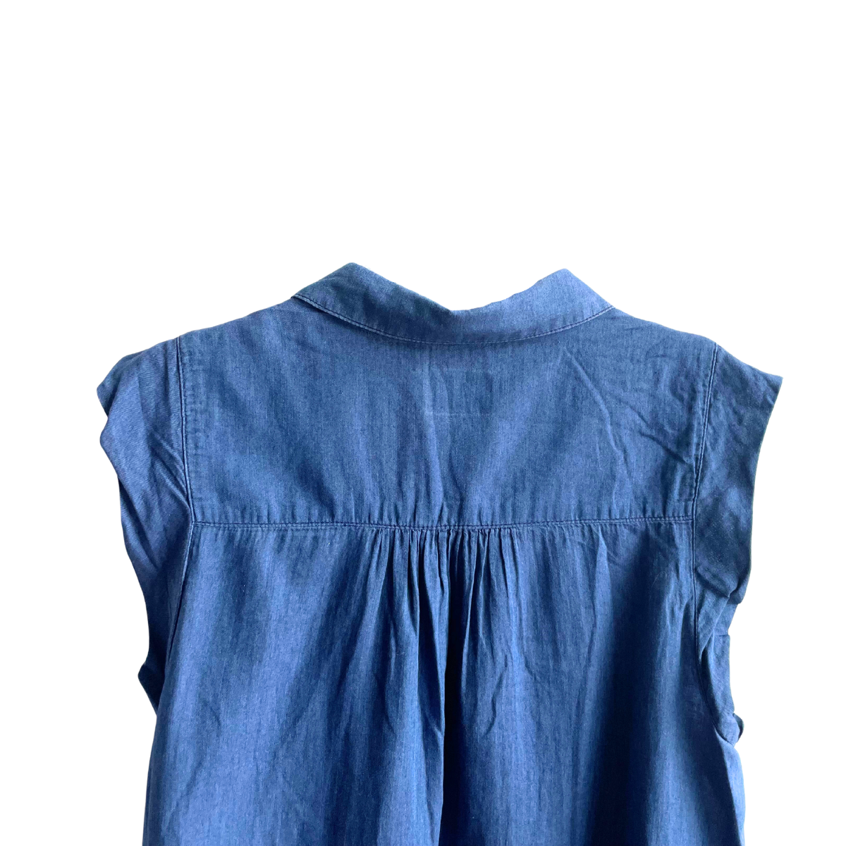 Blauw luchtig katoenen kleed