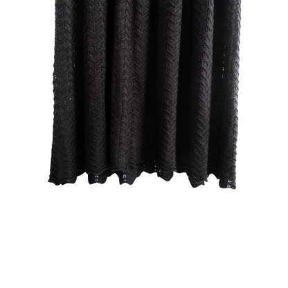 Zwarte gebreide jurk