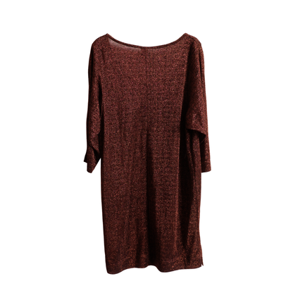 Koperkleurige shirt dress