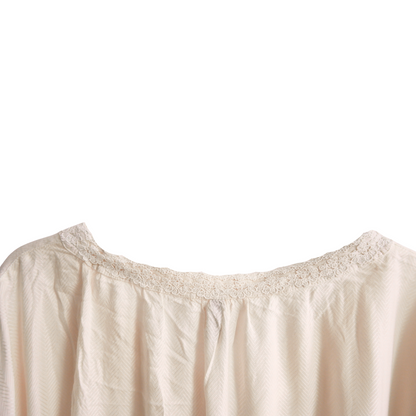Gebroken witte wijde blouse