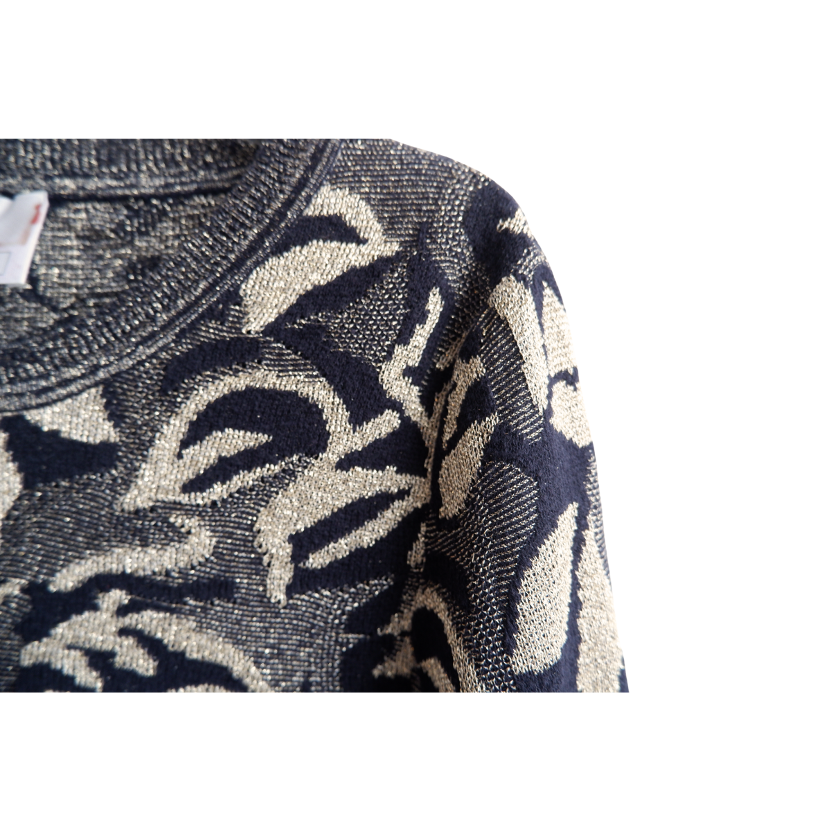 Zwartblauwe trui met glitter