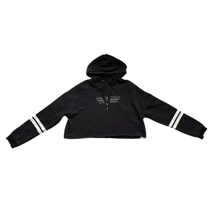 Zwarte korte hoodie