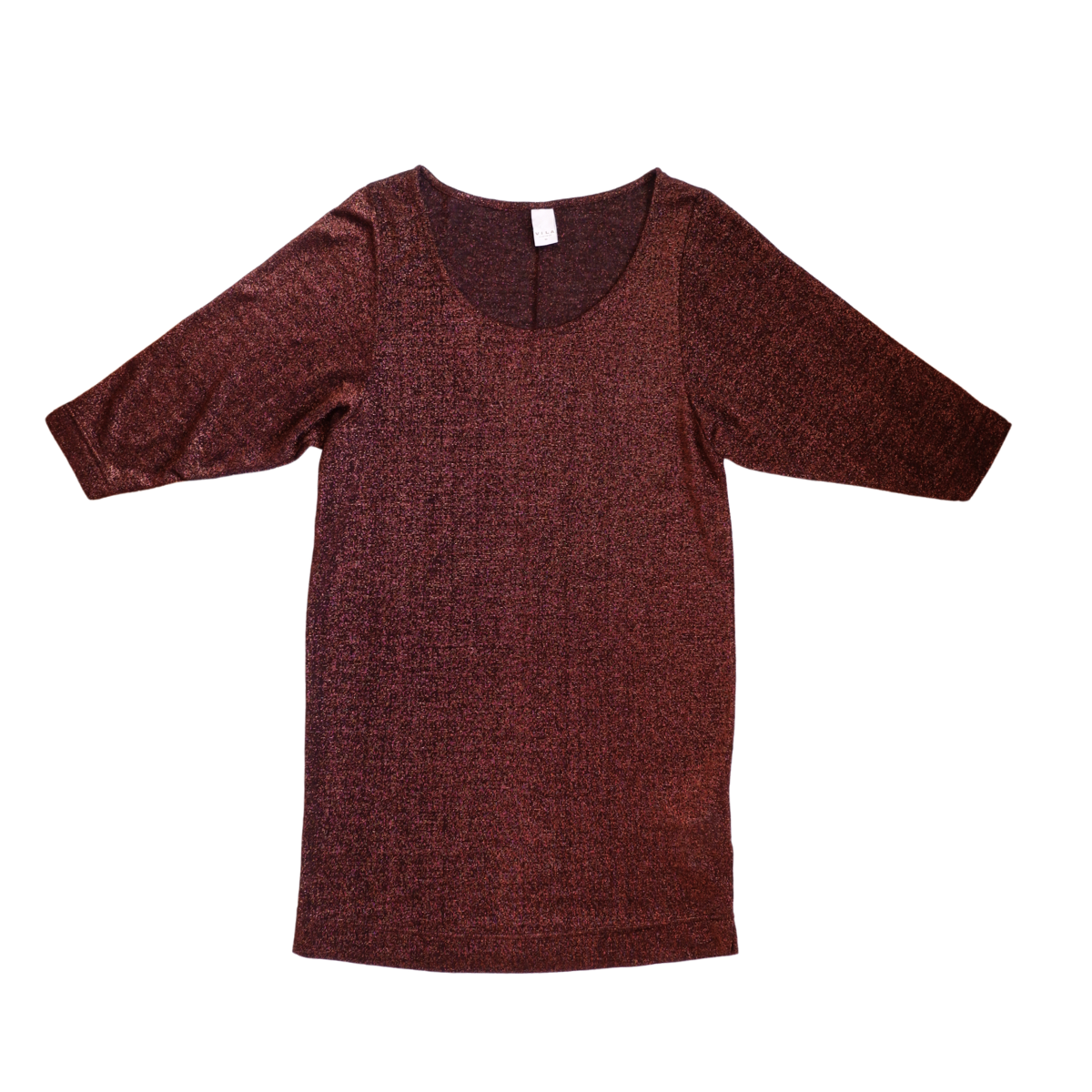 Koperkleurige shirt dress