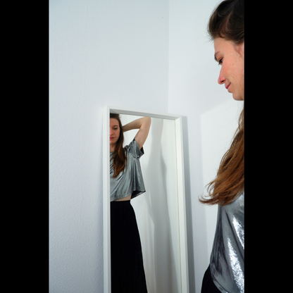 Zilverkleurige shirt