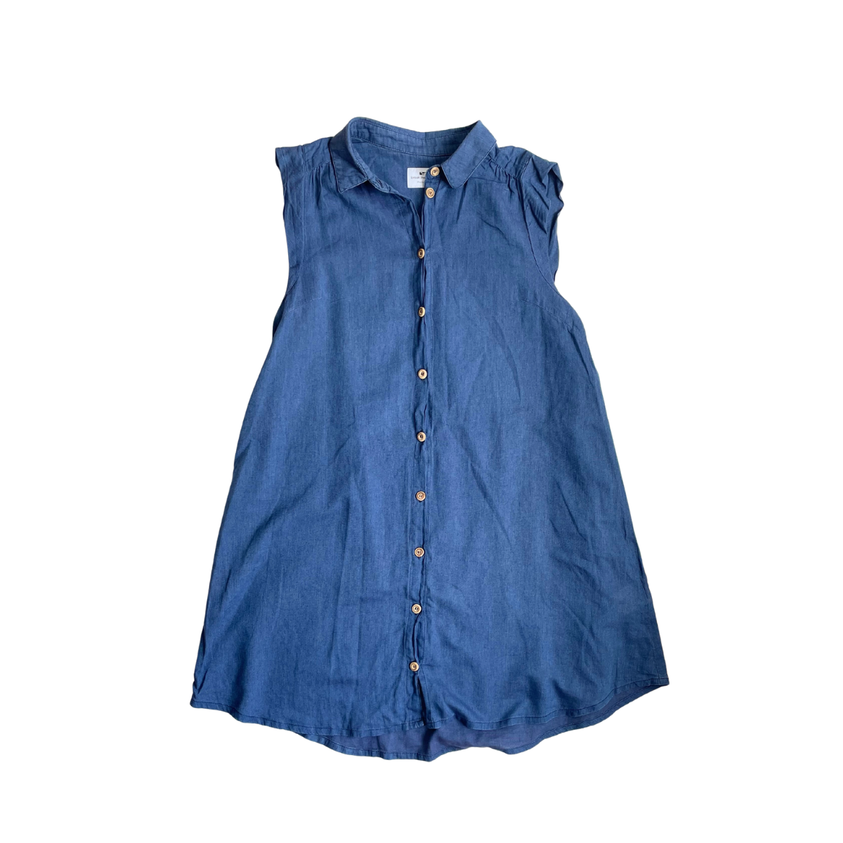 Blauw luchtig katoenen kleed