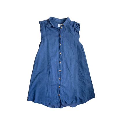 Blauw luchtig katoenen kleed
