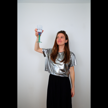 Zilverkleurige shirt